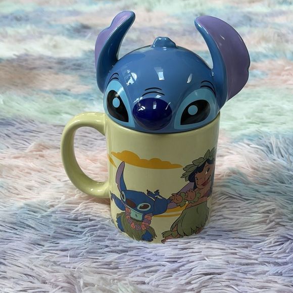 LILO & STITCH COFFEE MUG WITH STITCH TOPPER - Picture 1 of 9